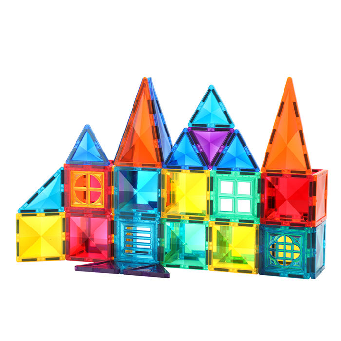 KBZS-60 Magnetic Building Blocks Mini Diamond Series Travel Size On-the-Go Magnet Construction Toy Set STEM Learning Kit Education Playset