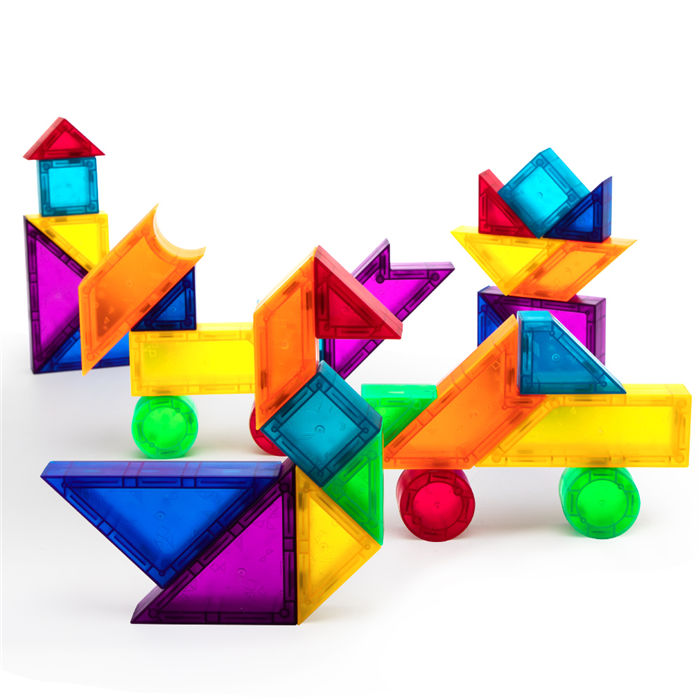 SKU5 Travel Tangram Puzzle Set, Pattern Blocks Magnetic Jigsaw Puzzle with Design Cards Instruction
