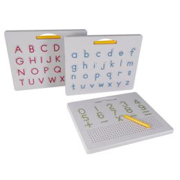 Magnetic Letter Board and Magnetic Letters Toddler Toys – Double Sided ABC Magnets Drawing Board Sensory Toys – Preschool Learning Alphabet Tracing Board