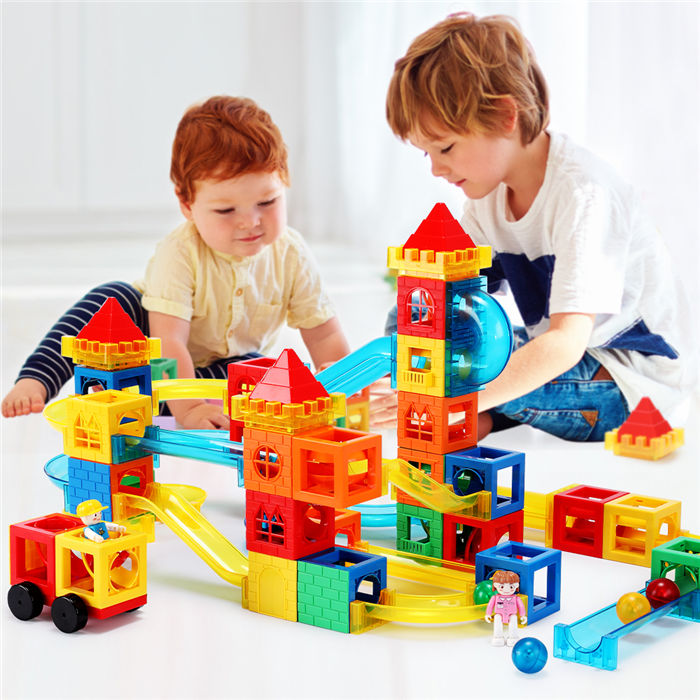 SKU6 Marble Run Building Blocks Set for Kids, STEM Learning Educational Toys Gift for Kids