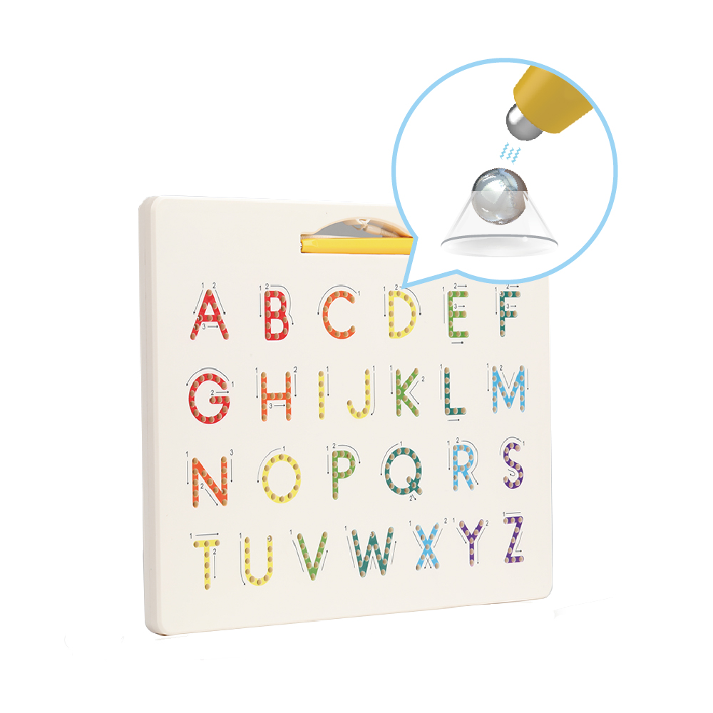 Magnetic Alphabet Tracing Board - ABC Magnets for Learn to Write with Magnetic Pen, Stem Toy Letters Learning