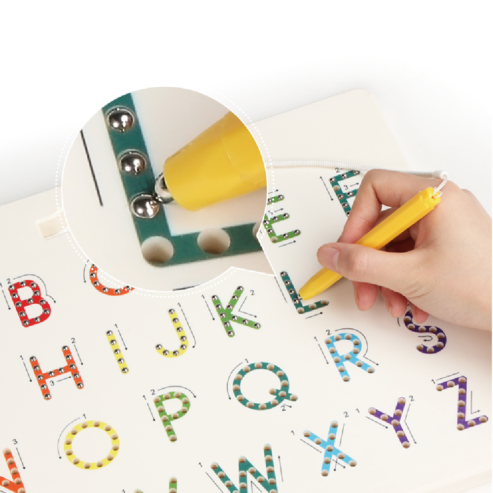 Magnetic Letter Board & Magnetic Letters Toddler Toys – Double Sided ABC Magnets Drawing Board Sensory Toys – Preschool Learning Alphabet Tracing Board