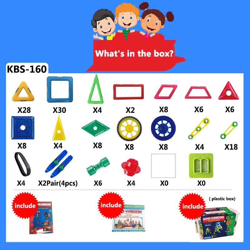 Magnetic Tiles, Magnet Building Blocks, STEM Educational Construction Kit，3D car and auto Magnetic Toys