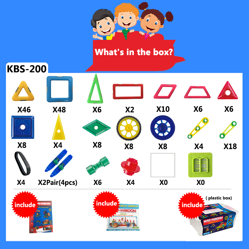 Magnetic Tiles, Magnet Building Blocks, STEM Educational Construction Kit，3D car and auto Magnetic Toys