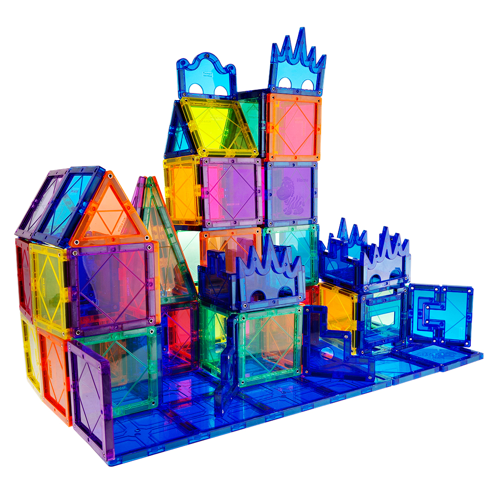 Magnet Building Tiles Clear Magnetic 3D Building Blocks Construction Playboards