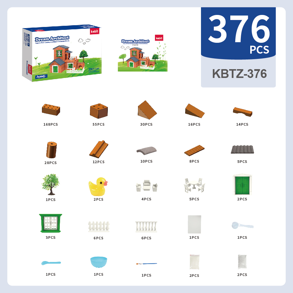Mini Real House Building Kit STEM Learning Toys Educational Brick Construction Engineering Set 376 Pcs Displayable House Model Gift for Kids and Adult