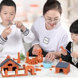 Mini Real House Building Kit STEM Learning Toys Educational Brick Construction Engineering Set 128 Pcs Displayable Model Gift for Kids and Adult