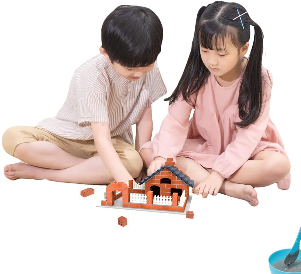 Mini Real House Building Kit STEM Learning Toys Educational Brick Construction Engineering Set 128 Pcs Displayable Model Gift for Kids and Adult