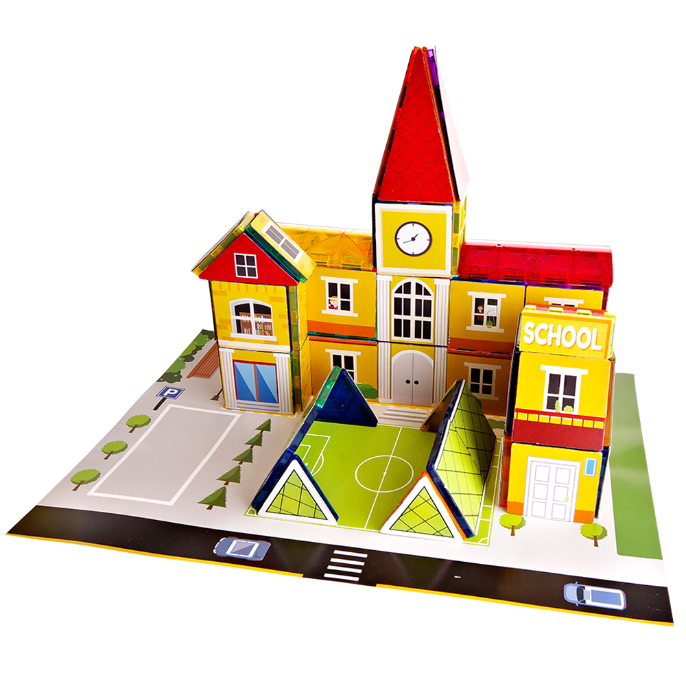 School, Hospital, Police Station 3-in-1 Theme Magnet Self Adhesive Backing Stick-On Puzzle Graphic Kit and Overlay Maps for Magnetic Building Blocks STEM Learning Construction Toy School, Hospital, Police Station 3-in-1 Theme Magnet Self Adhesive Backing Stick-On Puzzle Graphic Kit and Overlay Maps for Magnetic Building Blocks STEM Learning Construction Toy