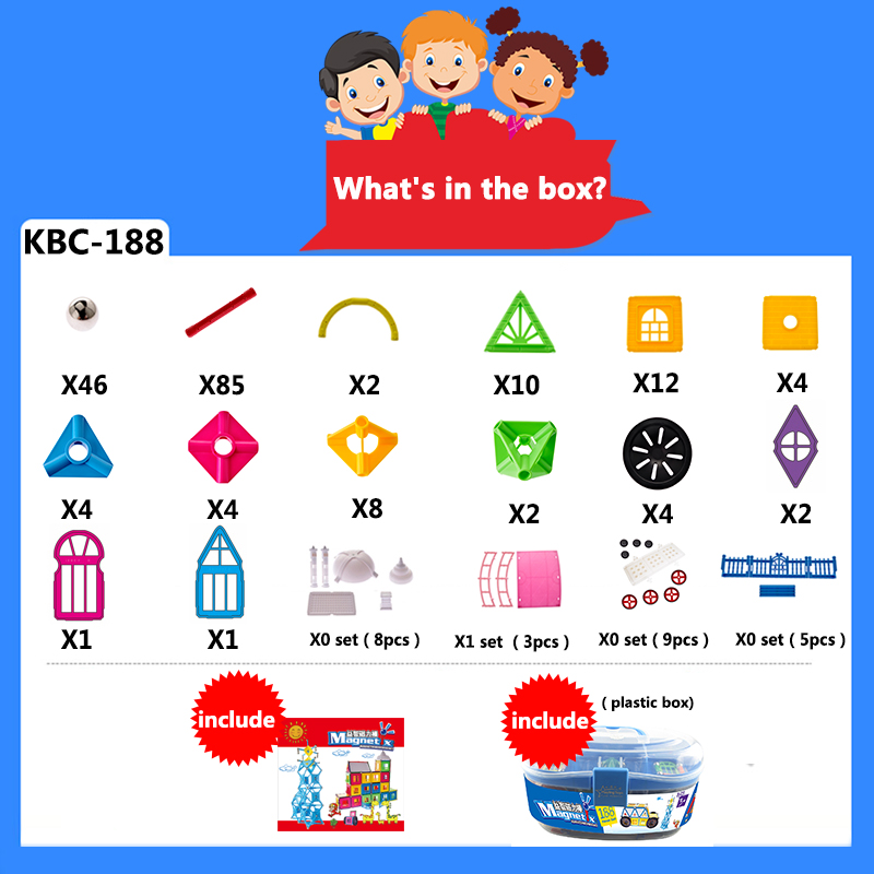 Magnetic Building Sticks Blocks Toys, Magnet Educational Toys Magnetic Blocks Sticks Stacking Toys Set for Kids and Adult, Non-Toxic Building Toy 3D Puzzle with Storage Box