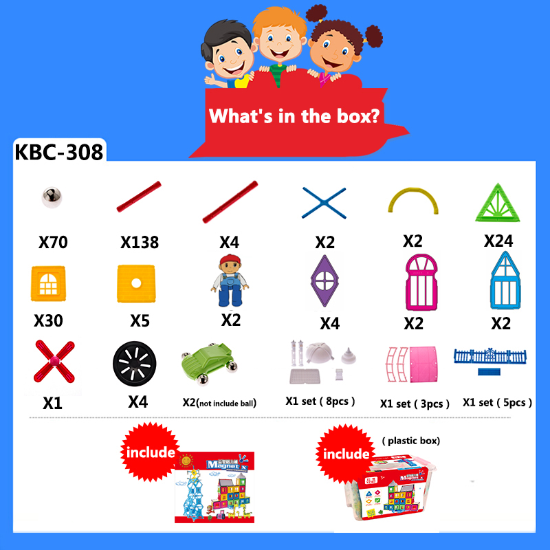 Magnetic Building Sticks Blocks Toys, Magnet Educational Toys Magnetic Blocks Sticks Stacking Toys Set for Kids and Adult, Non-Toxic Building Toy 3D Puzzle with Storage Box