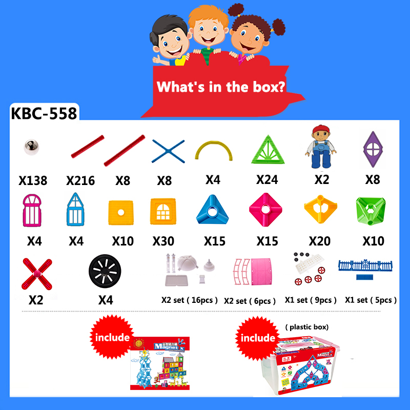 Magnetic Building Sticks Blocks Toys, Magnet Educational Toys Magnetic Blocks Sticks Stacking Toys Set for Kids and Adult, Non-Toxic Building Toy 3D Puzzle with Storage Box