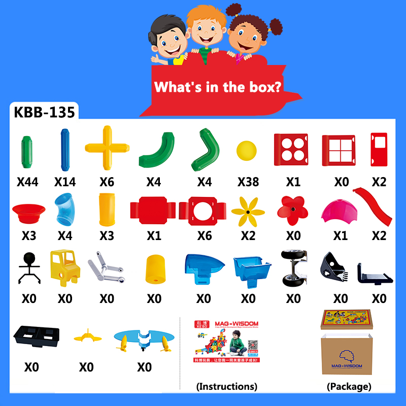 Magnetic Building Blocks for Toddlers, STEM Building Toys for Kids Early Learning Educational Creative Construction DIY Toy Blocks, Gift for Kids Boys Girls