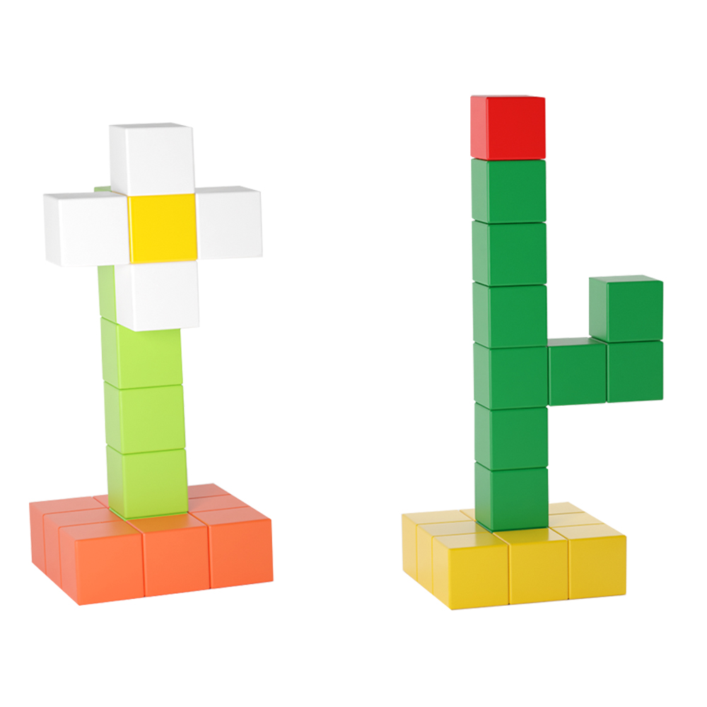 Magnetic Puzzle Cubes Building Blocks Toys for Kids Preschool Education