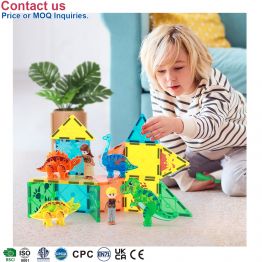 Wholesale Trending Stem Design Other Educational Classic UV Printing Plastic Magnet Tiles Building Blocks Bricks Sets Kids Toy