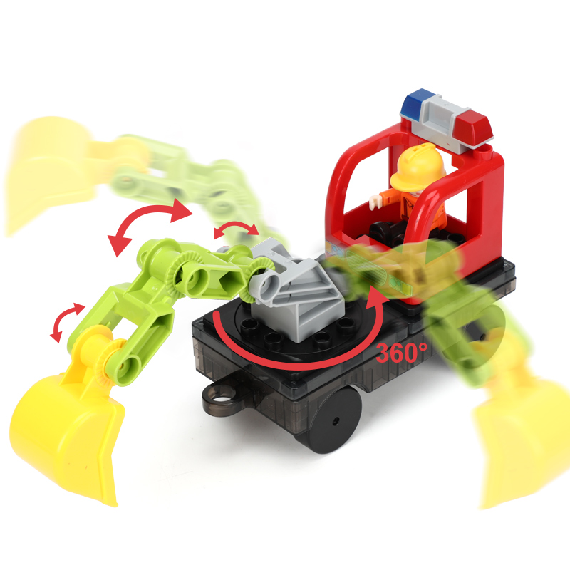 Factory Wholesale New Design 50Pcs Engineering Construction Theme Magnetic Tiles Blocks STEM Magnet Educational Toys For Kids