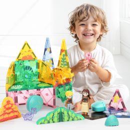 42 Pieces Hot Sales OEM ODM Custom Colors CPC ABS Plastic Magnetic Building Blocks for Kids