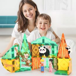 32Pcs Factory Wholesale New Design Magnetic Tiles Magnetic Toys STEM Magnet Educational Toys for Kids