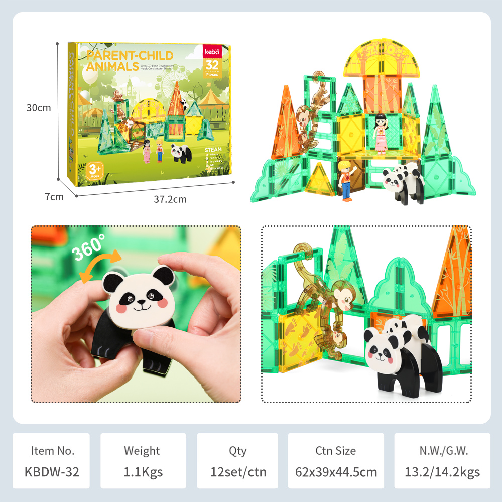 32Pcs Factory Wholesale New Design Magnetic Tiles Magnetic Toys STEM Magnet Educational Toys for Kids 32Pcs Factory Wholesale New Design Magnetic Tiles Magnetic Toys STEM Magnet Educational Toys for Kids