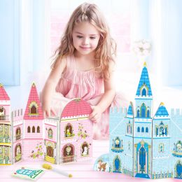 65 Pieces Factory Wholesale OEM ODM Custom Colors CPC ABS Plastic Children Educational Building Set Magnetic Tiles Toys for Kids