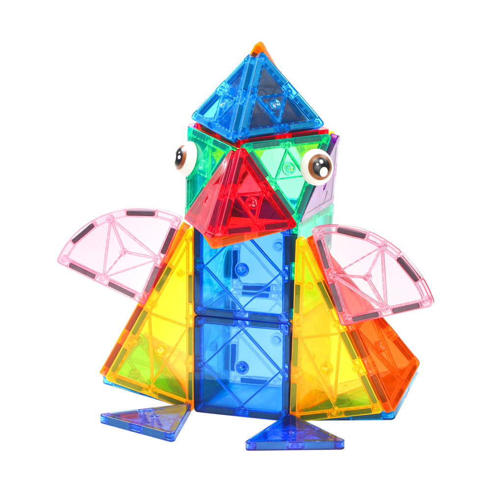 40PCS Tiles rainbow Colorful Colors Building Blocks Puzzle Children's Magnets Insects Magnetic Toys for Kids