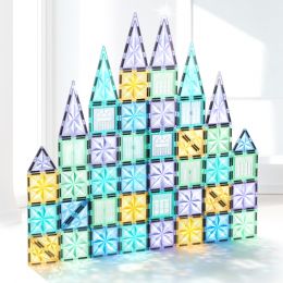 OEM ODM Custom Colors CPC ABS 60 Pcs Plastic Children Educational Building Set Starshine Magnetic Tiles Toys for Kids