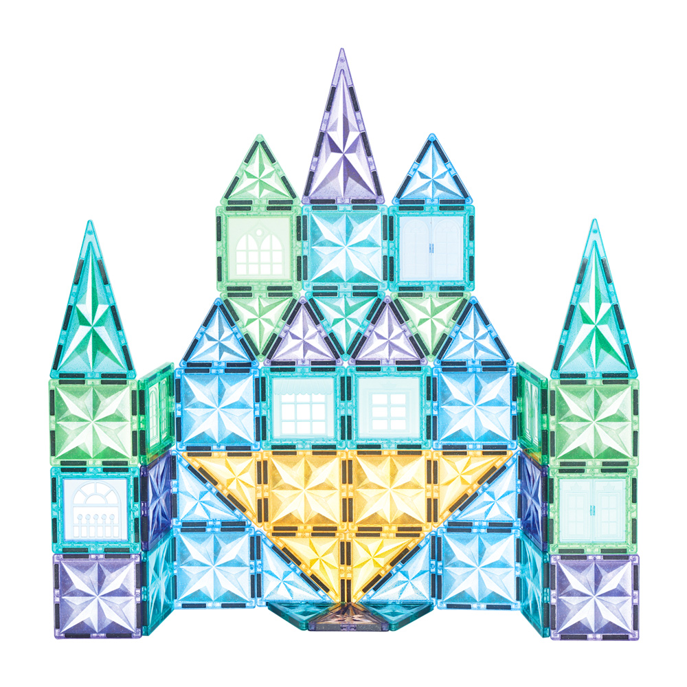 OEM ODM Custom Colors CPC ABS 60 Pcs Plastic Children Educational Building Set Starshine Magnetic Tiles Toys for Kids
