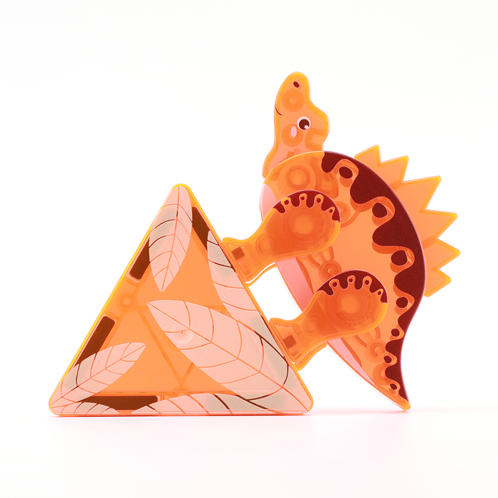 49pcs Strong Magnet Dinosaur Toy With Printing Plastic Magnetic Blocks Zoo Building Toys Magnetic Tiles