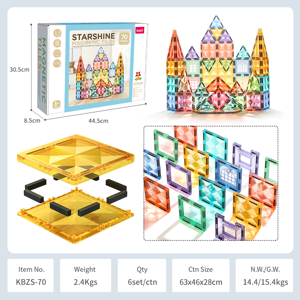 Wholesale Custom Great Stem Learning Toy Pretend Play Birthday Gifts Stacking Blocks Art Mag Tiles Magnetic Building Blocks Set Wholesale Custom Great Stem Learning Toy Pretend Play Birthday Gifts Stacking Blocks Art Mag Tiles Magnetic Building Blocks Set