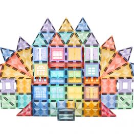 100PCS Factory OEM ODM Customization Multicoloured 3D Tiles Toys Magnetic Building Blocks Toys Sets for Kids