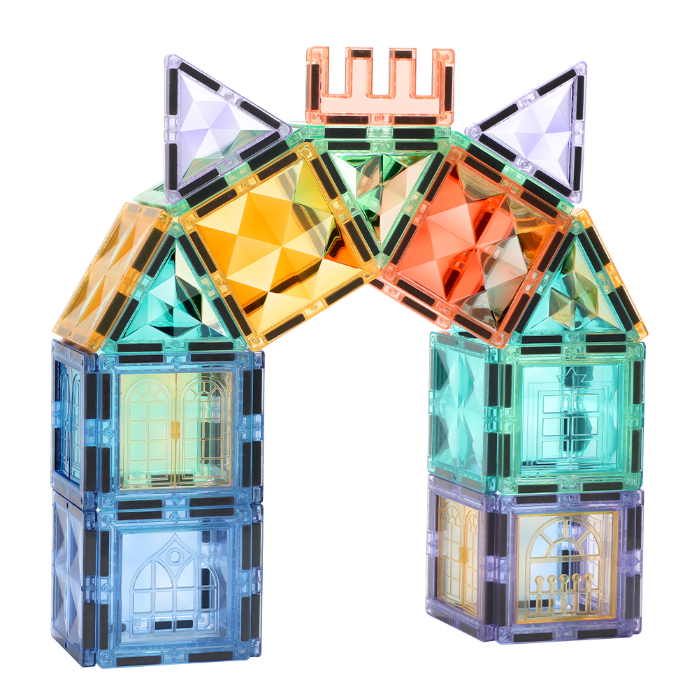 100PCS Factory OEM ODM Customization Multicoloured 3D Tiles Toys Magnetic Building Blocks Toys Sets for Kids