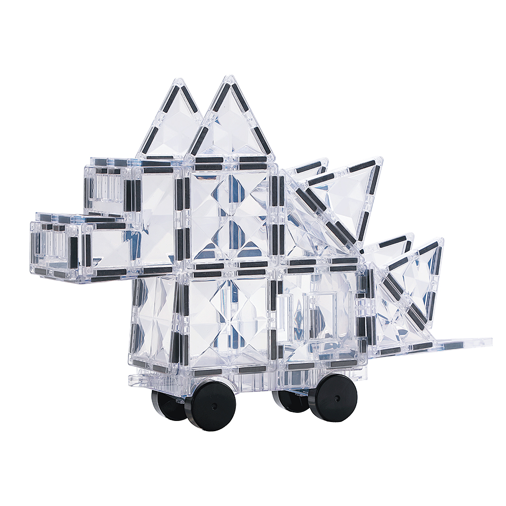 100Pcs Factory Wholesale New Design Transparent Diamond Facet Magnetic Tiles Magnetic Toys STEM Magnet Educational Toys for Kids