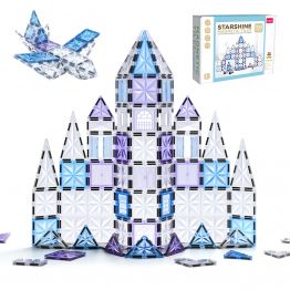 100PCS Hot Sales Factory Wholesale OEM ODM Custom Colors CPC ABS Plastic Children Educational Starshine Magnetic Tiles Toys for Kids