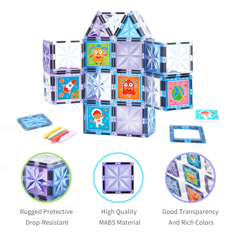 Wholesale Custom Provide Infinite Creative Combinations Primary Colors Magnetic Building Block Sets Toys for Children