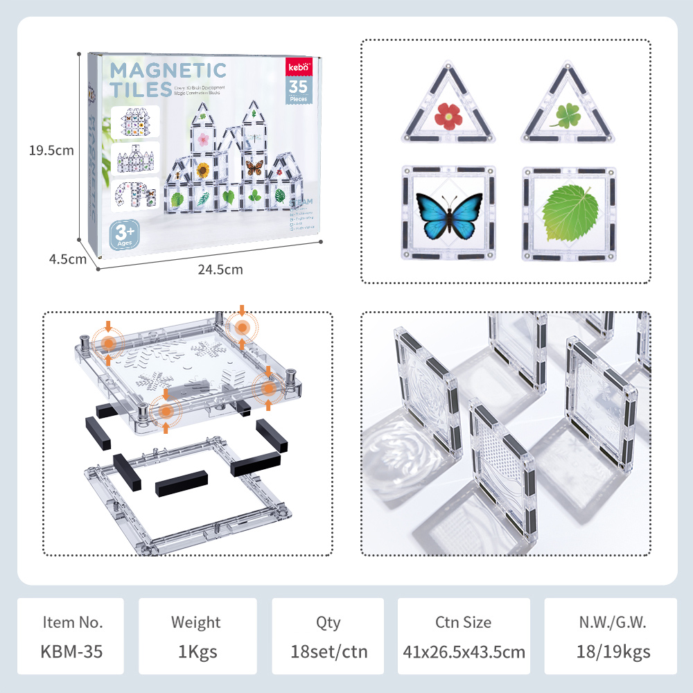 Factory Wholesale OEM ODM Custom Colors CPC ABS Plastic Children Educational Building Set Magnetic Tiles Toys for Girls Factory Wholesale OEM ODM Custom Colors CPC ABS Plastic Children Educational Building Set Magnetic Tiles Toys for Girls