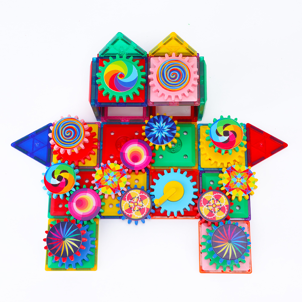 Factory Wholesale Cheap OEM ODM Custom Colors CPC ABS Plastic Children Educational Building Set Magnetic Tiles Toys for Kids
