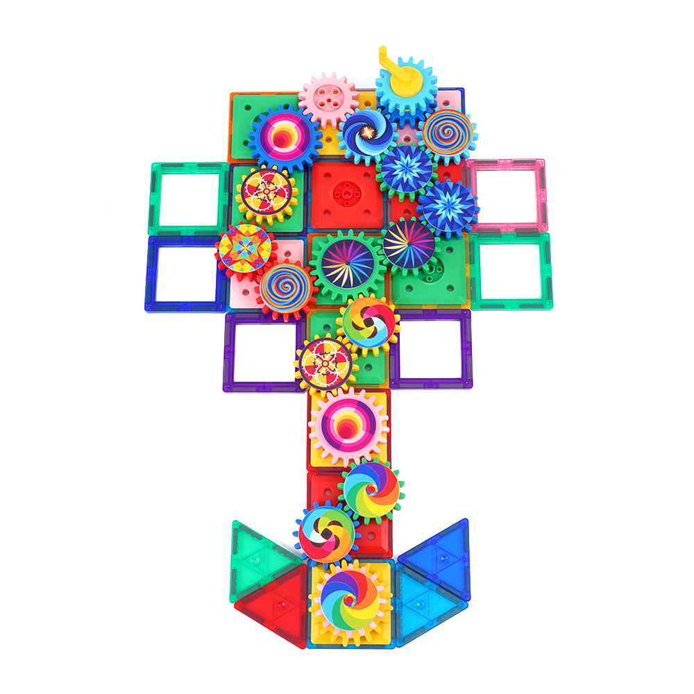 Factory Wholesale Cheap OEM ODM Custom Colors CPC ABS Plastic Children Educational Building Set Magnetic Tiles Toys for Kids