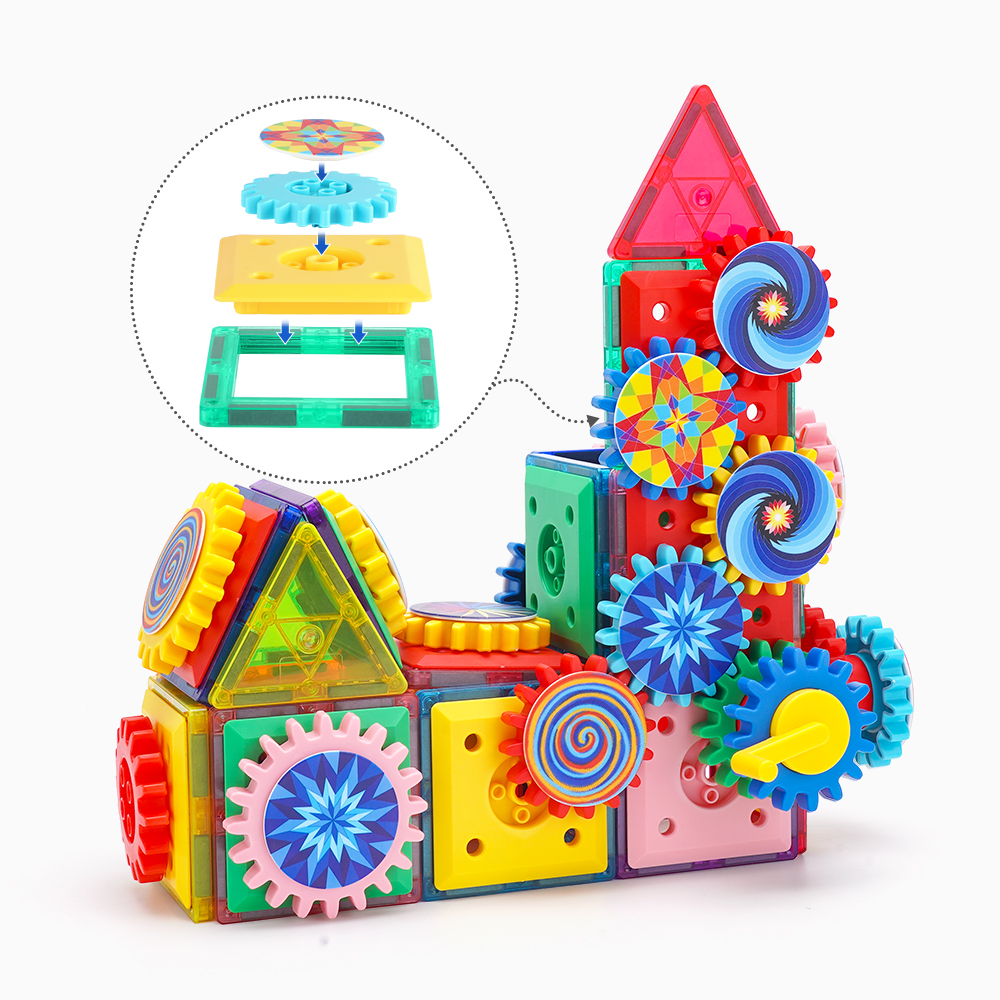 Factory Wholesale Cheap OEM ODM Custom Colors CPC ABS Plastic Children Educational Building Set Magnetic Tiles Toys for Kids