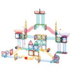 STEM Education Strong Magnet Tiles 3D Construction Building Blocks Magnetic Tiles Marble Run Ball Connecting Toy Set for Kids