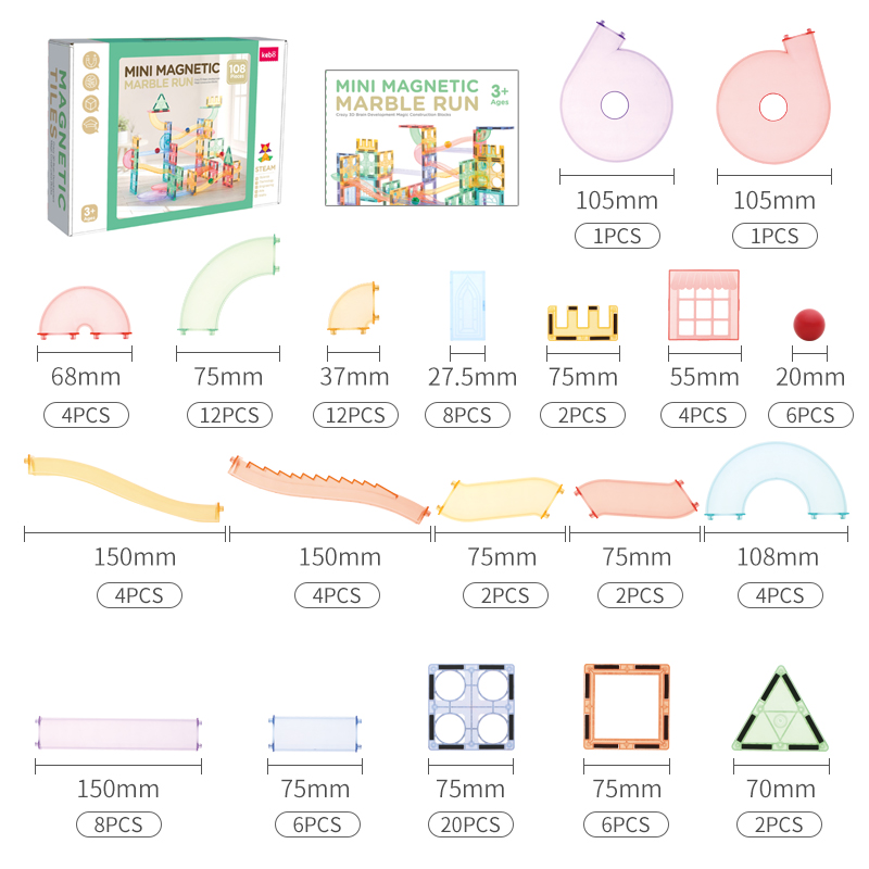 Wholesale Factory 3D Stem Educational Toy Tile Toys Magnetic Building Blocks Set Toy Puzzle