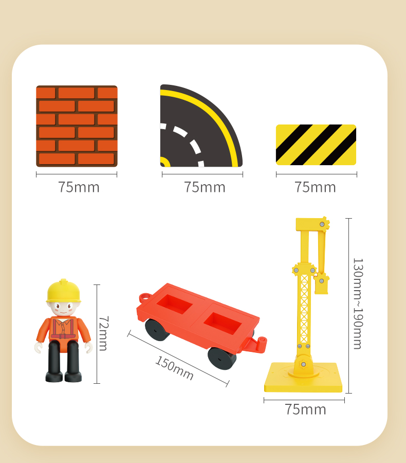 MAG-WISDOM Bestseller OEM ODM 36-teiliges Magnetisches Bauklötze-Set Autorennbahn DIY-Set Plastik-Magnetspielzeug für Kinder