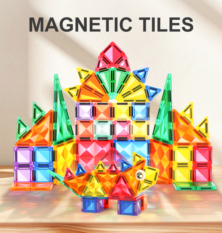 MAG-WISDOM Reise-Magnetbausteine Lernspielzeug 60-Teiliges ABS-Kunststoff-Set Reiseetui Mini Traditionelle Designs 3D