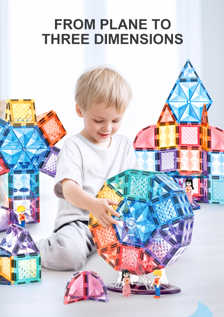 MAG-WISDOM 62-teiliges ABS-Kunststoff Kinder-Lernspielzeug STEM Magnetische Bausteine DIY Konstruktionsset mit Riesenrad MAG-WISDOM 62-teiliges ABS-Kunststoff Kinder-Lernspielzeug STEM Magnetische Bausteine DIY Konstruktionsset mit Riesenrad