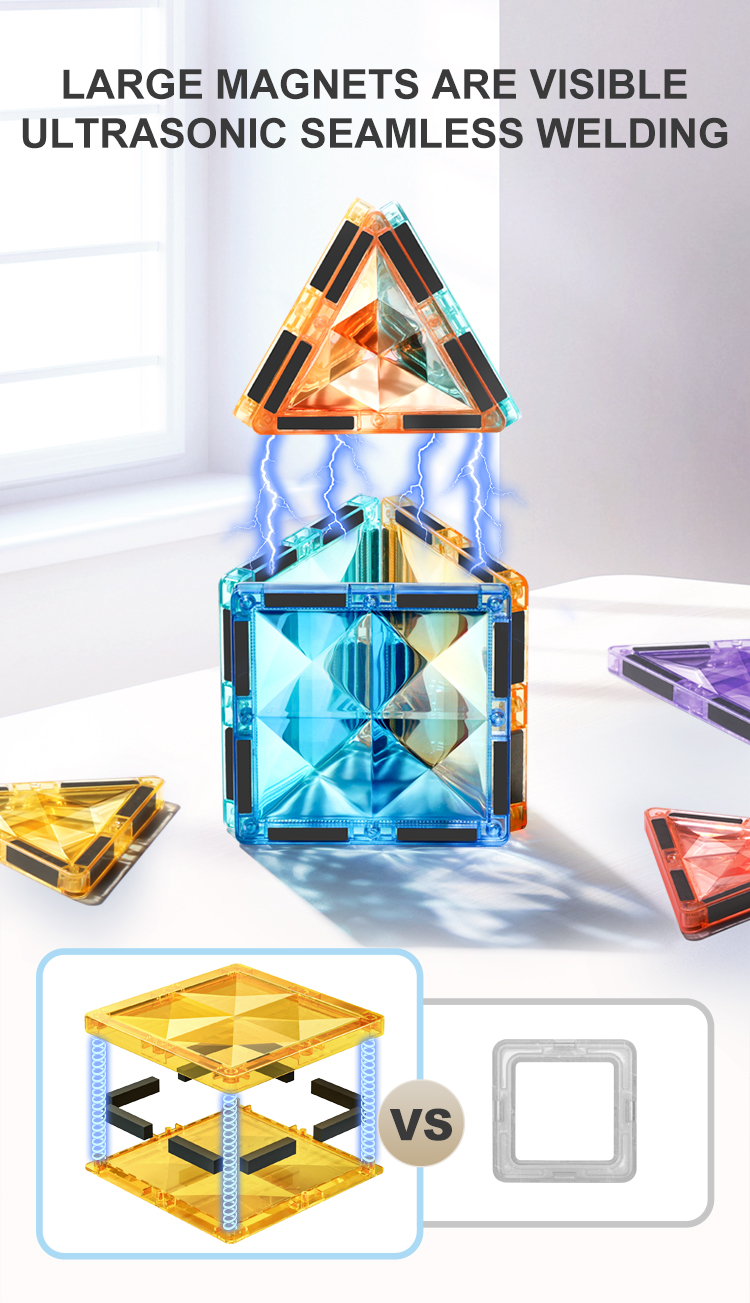 MAG-WISDOM 62-teiliges ABS-Kunststoff Kinder-Lernspielzeug STEM Magnetische Bausteine DIY Konstruktionsset mit Riesenrad MAG-WISDOM 62-teiliges ABS-Kunststoff Kinder-Lernspielzeug STEM Magnetische Bausteine DIY Konstruktionsset mit Riesenrad