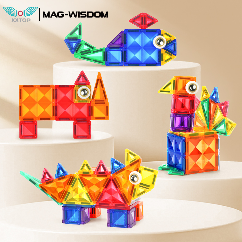 MAG-WISDOM Reise-Magnetbausteine Lernspielzeug 60-Teiliges ABS-Kunststoff-Set Reiseetui Mini Traditionelle Designs 3D