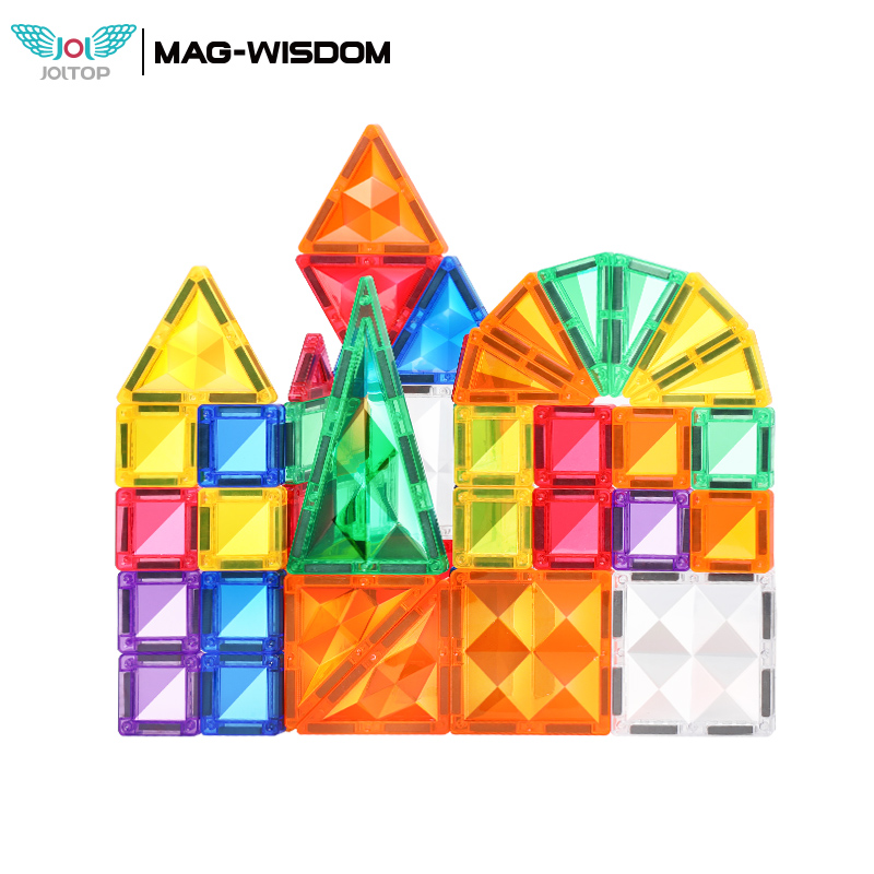 MAG-WISDOM Reise-Magnetbausteine Lernspielzeug 60-Teiliges ABS-Kunststoff-Set Reiseetui Mini Traditionelle Designs 3D