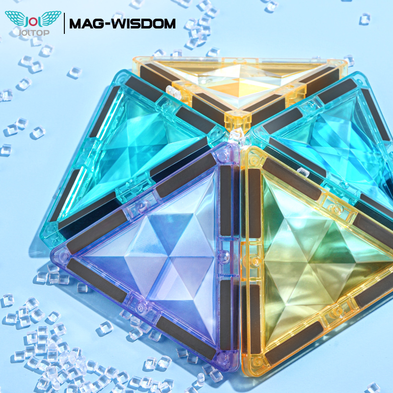 MAG-WISDOM 62-teiliges ABS-Kunststoff Kinder-Lernspielzeug STEM Magnetische Bausteine DIY Konstruktionsset mit Riesenrad