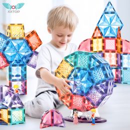 JOJTOP 62-teiliges ABS-Kunststoff Kinder-Lernspielzeug STEM Magnetische Bausteine DIY Konstruktionsset mit Riesenrad