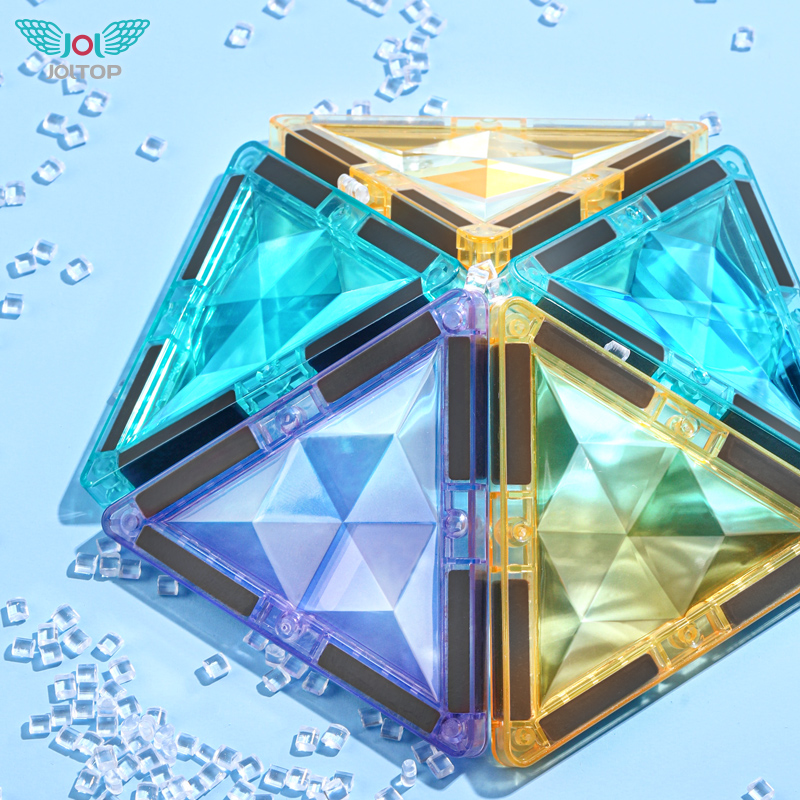 JOJTOP 62-teiliges ABS-Kunststoff Kinder-Lernspielzeug STEM Magnetische Bausteine DIY Konstruktionsset mit Riesenrad